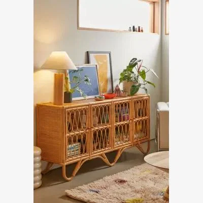 Urban Outfitters Melody 4-Door Media Console - Neutral ALL at Urban Outfitters