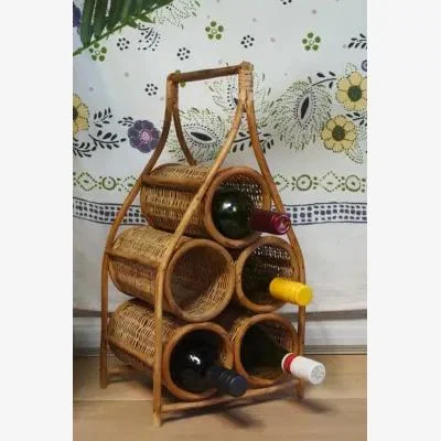 Urban Outfitters Urban Renewal Vintage Cane & Rattan Bottle Rack - Neutral 50cm x 25cm x 20cm at Urban Outfitters