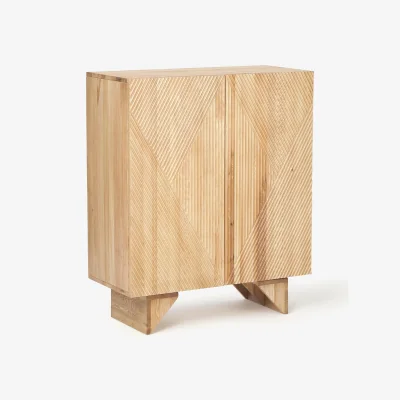 Westwing Ash Wood Highboard Louis