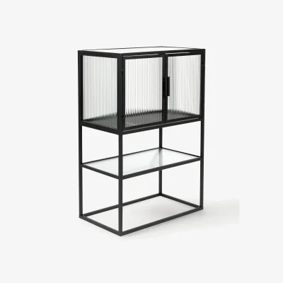 Westwing Highboard Boli with Grooved Glass