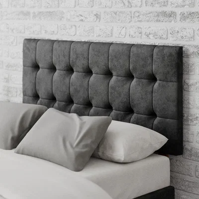 Dunelm Sinatra Mirazzi Velvet Headboard Black