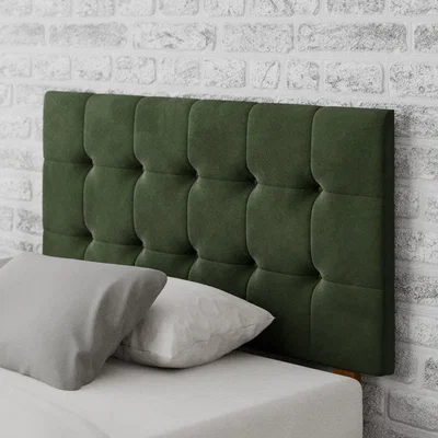 Dunelm Sinatra Plush Velvet Headboard Forest (Green)