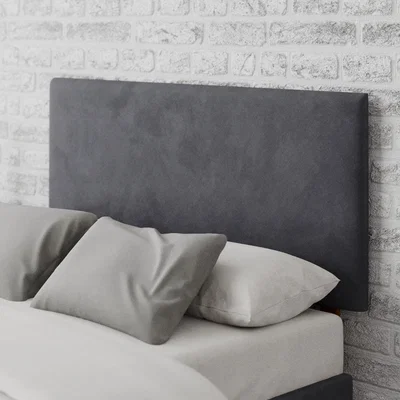 Dunelm Garland Plush Velvet Headboard Steel