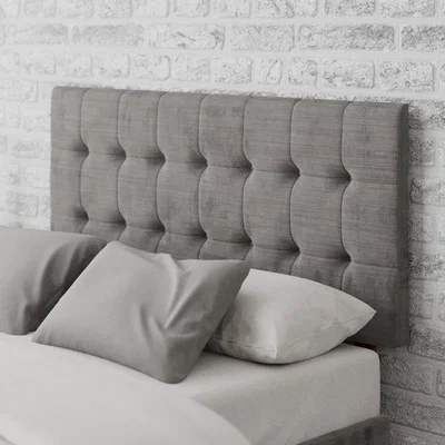 Dunelm Sinatra Firenze Velour Headboard Silver