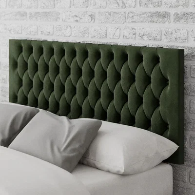 Dunelm Monroe Plush Velvet Headboard Forest (Green)