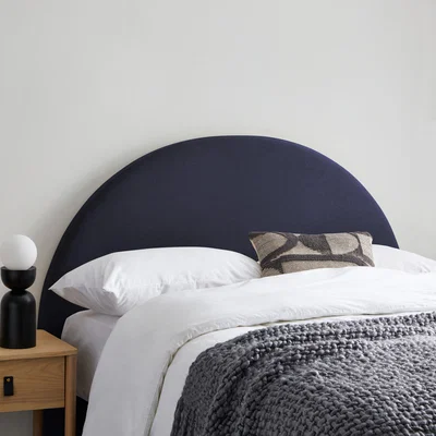 Dunelm Walter Velvet Headboard Navy