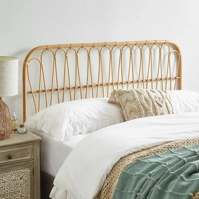 Dunelm Round Cane Headboard Natural