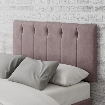 Dunelm Hepburn Plush Velvet Headboard Blush (Pink)