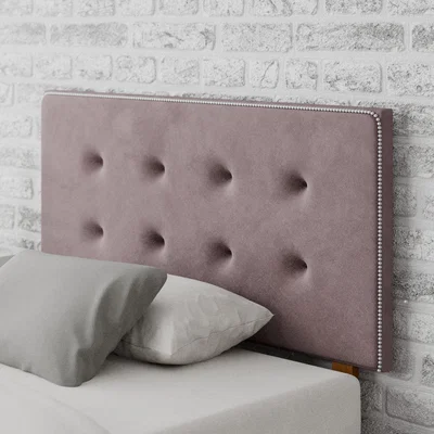 Dunelm Presley Plush Velvet Headboard Blush (Pink)