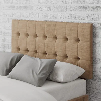 Dunelm Sinatra Firenze Velour Headboard Champagne