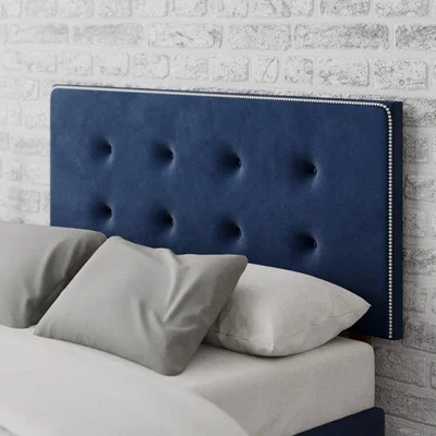 Dunelm Presley Plush Velvet Headboard Navy
