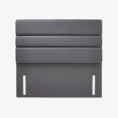 John Lewis John Lewis & Partners Natural Collection Lancaster Upholstered Headboard, Large Emperor, Mole Charcoal