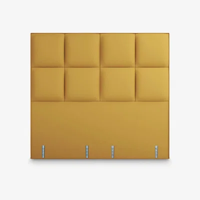 John Lewis Vispring Ares Full Depth Upholstered Headboard, Emperor, Plush Saffron, FSC-Certified (Chipboard)