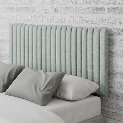 La Redoute Vertically Padded Pastel Cotton Headboard
