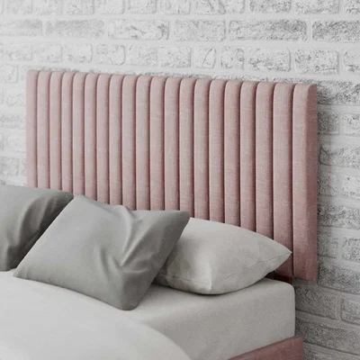 La Redoute Vertically Padded Pastel Cotton Headboard