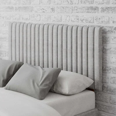 La Redoute Vertically Padded Pastel Cotton Headboard