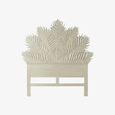 OKA Palmette Headboard - Grey/Green