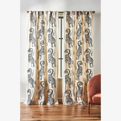 Anthropologie Embroidered Flemming Curtain