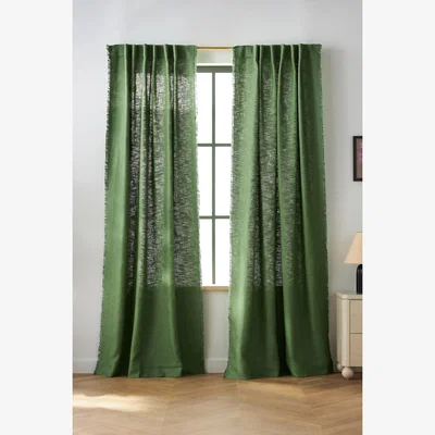 Anthropologie Luxe Linen Blend Curtain