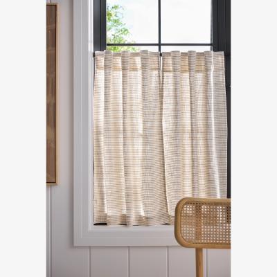 Anthropologie Mindra Striped Cotton Café Curtains, Set of 2