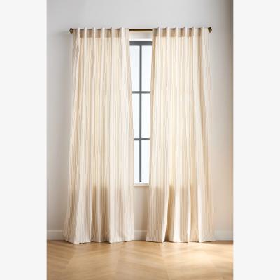 Anthropologie Ticking Stripe Cotton Woven Curtain