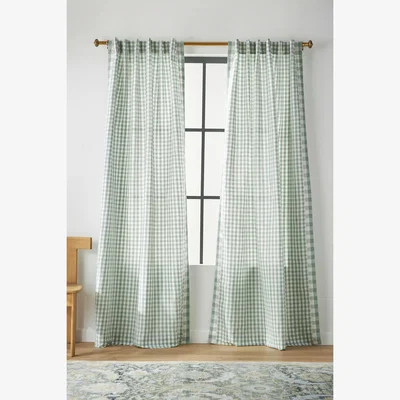 Anthropologie Gingham Curtain