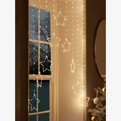 Cox and Cox NEW Star Tipped Light Up Curtain