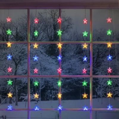 Christow 40 LED Star Christmas Curtain Lights