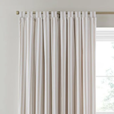 Dunelm Durham Stripe 100% Cotton Tab Top Curtains
