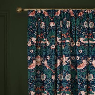 Dunelm William Morris Strawberry Thief Pencil Pleat Curtains