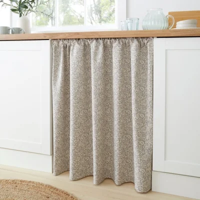 Dunelm Chartwell Patterned Slot Top Unlined Undercounter Curtain