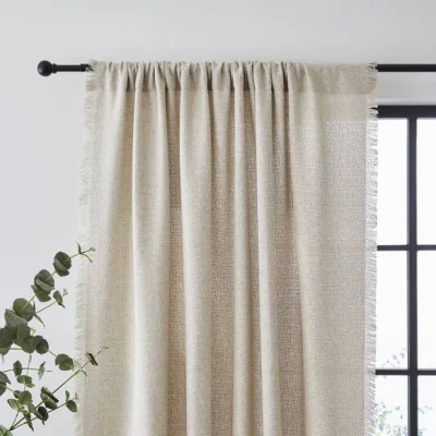 Dunelm Bondi Raw Edge Slot Top Voile Panel