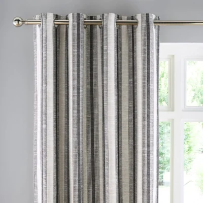 Dunelm Salvage Stripe Eyelet Curtains