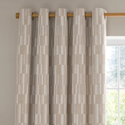 Dunelm Salvedge Checkerboard Eyelet Curtains