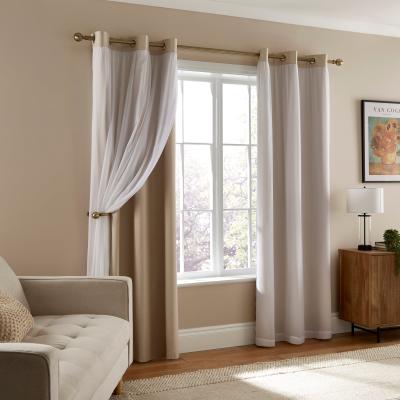 Dunelm Double Layer Eyelet Curtain Natural