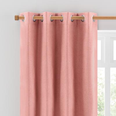 Dunelm Luna Brushed Clay Pencil Pleat Curtains Clay