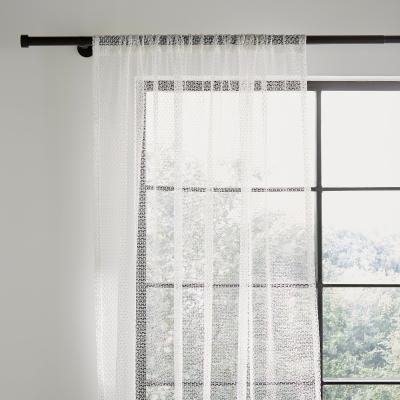 Dunelm Open Weave Mini Slot Top Curtain White