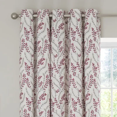 Dunelm Shimla Embroidered Floral Eyelet Curtains