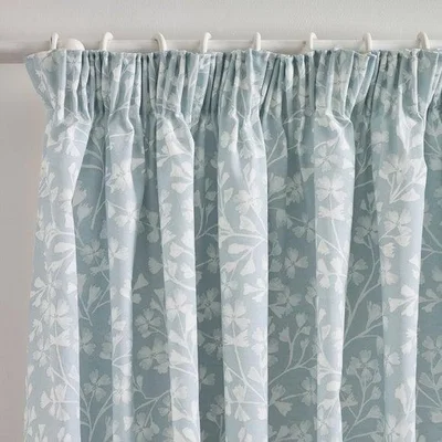 Dunelm Catherine Lansfield Brooke Floral Pencil Pleat Curtains