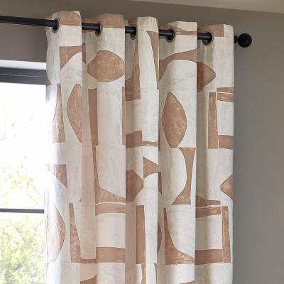 Dunelm Carro Unlined Clay Eyelet Curtains Clay