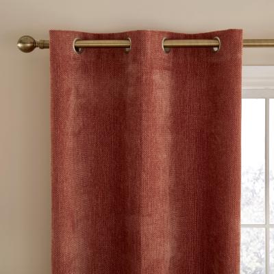 Dunelm Ensley Chenille Eyelet Curtain Soft Clay