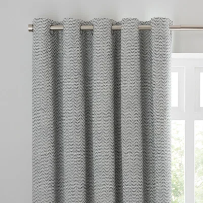 Dunelm Frankie Herringbone Blackout Eyelet Curtains