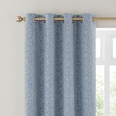 Dunelm Odetta Cut Velvet Thermal Eyelet Curtains Ashley Blue