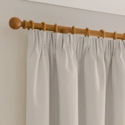 Dunelm Luna Brushed Pencil Pleat Curtains (Blackout Available)