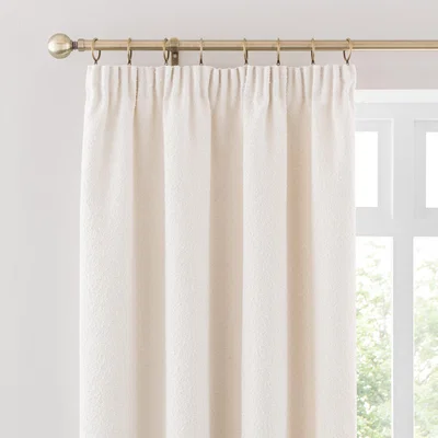Dunelm Churchgate Woodhouse Pencil Pleat Curtains Ivory