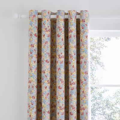 Dunelm Hannah Retro Ditsy Blackout Eyelet Curtains