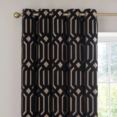 Dunelm Luxe Deco Cut Velvet Eyelet Curtains