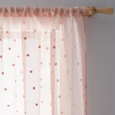 Dunelm Tufted Slot Top Single Voile Panel