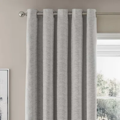 Dunelm Abstract Texture Blackout Eyelet Curtains