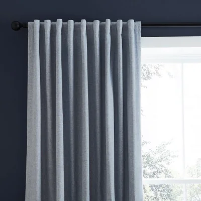 Dunelm Chambray Microfibre Tab Top Curtains